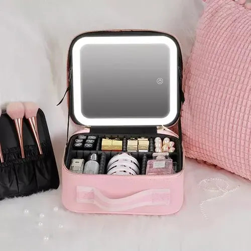 Cosmetiquera de Maquillaje Inteligente + Espejo LED