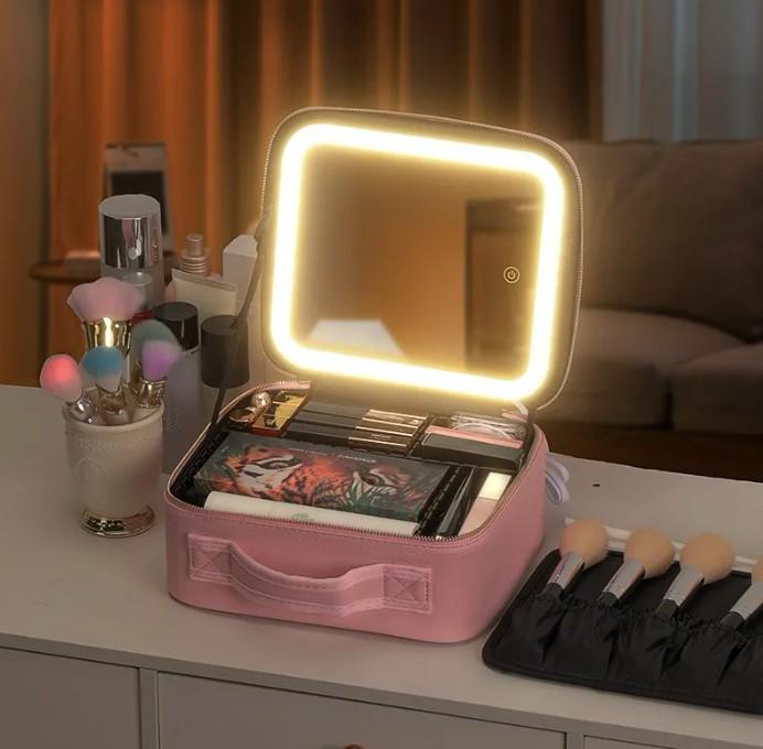 Cosmetiquera de Maquillaje Inteligente + Espejo LED
