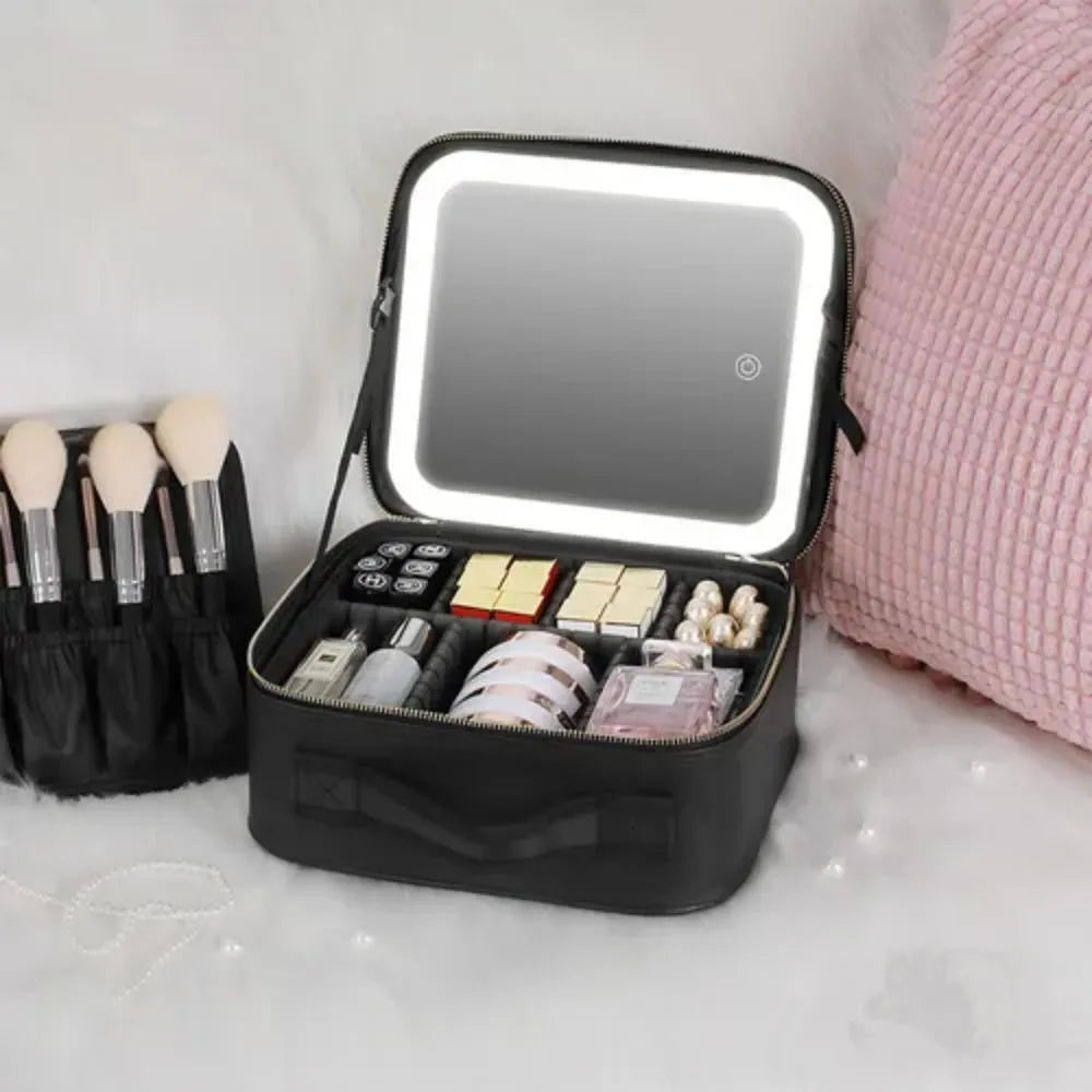 Cosmetiquera de Maquillaje Inteligente + Espejo LED